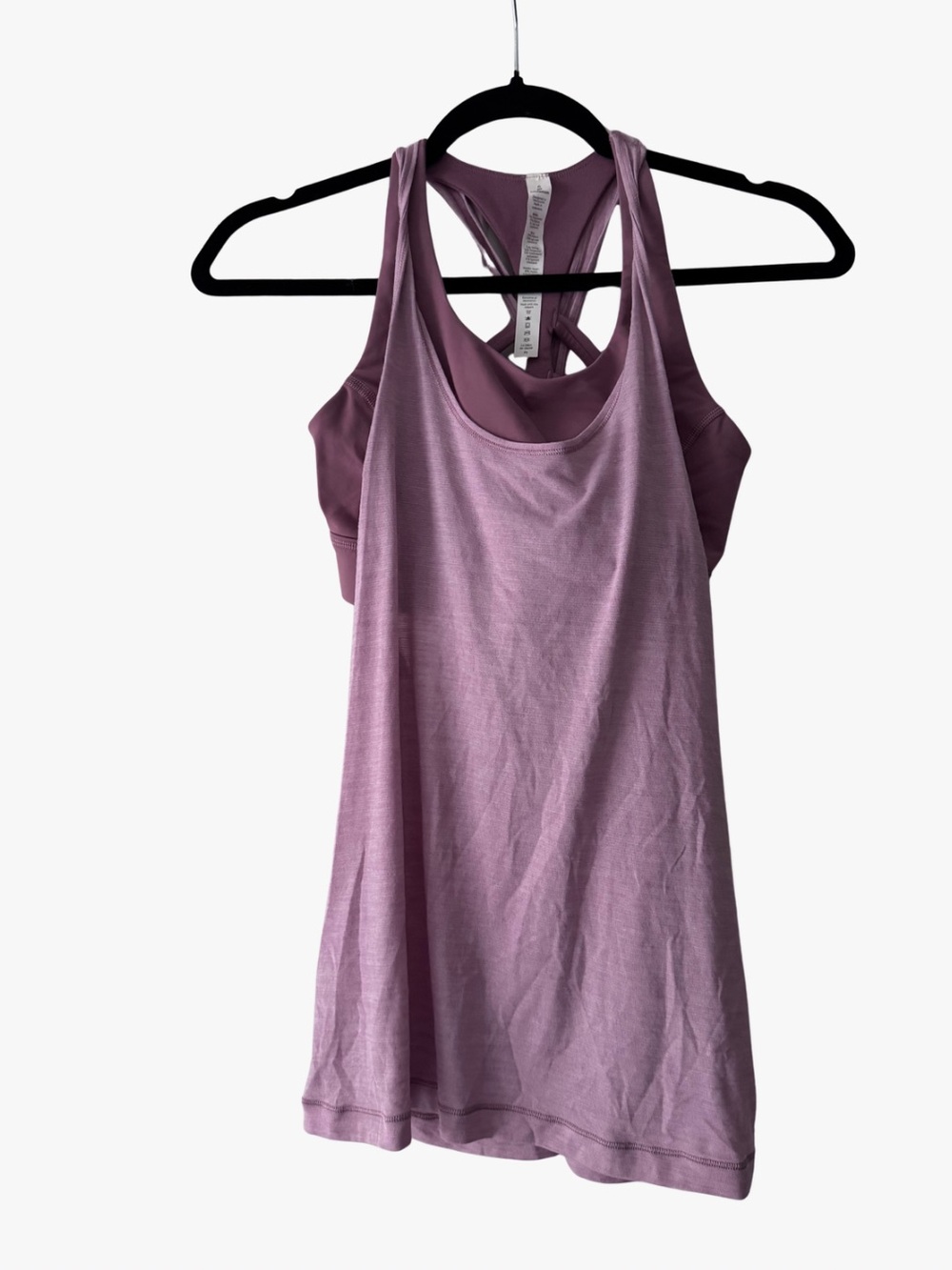 lululemon athletica Mauve Racerback Tank with Built-In Shelf Bra